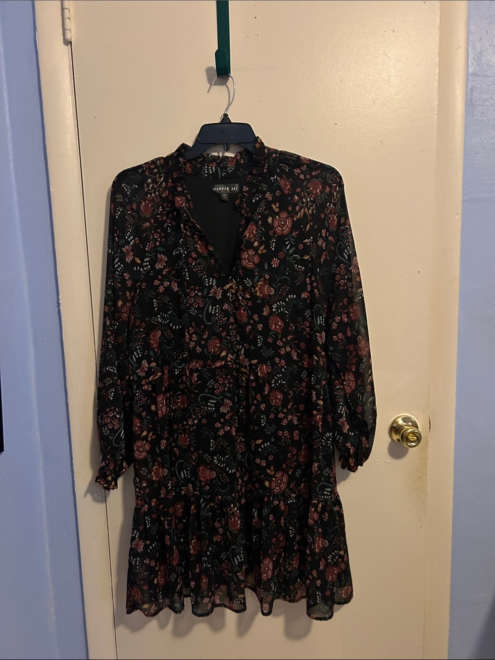 Harper241 Long Sleeve 16 Midi Flower Dress